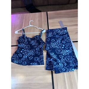 Nautica Pajama sleepwear Set‎ Blue Warm Cozy Womens Small P